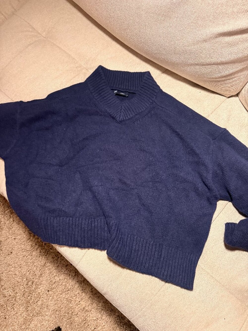 Gap CashSoft V-Neck Sweater | Navy Blue